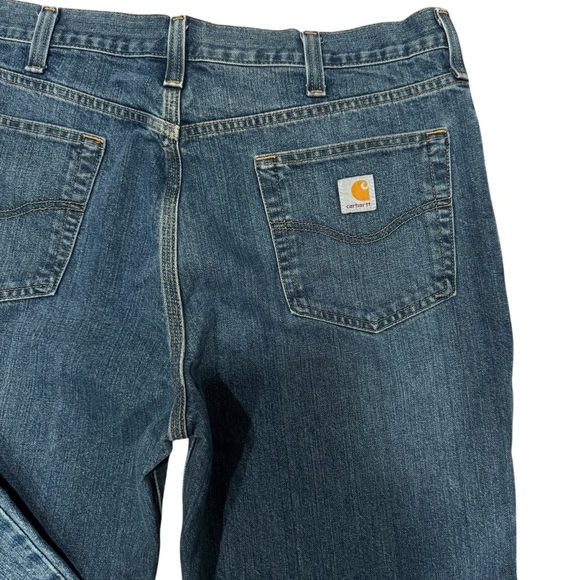 Carhartt Men’s Relaxed Fit Medium Wash Workwear Denim Pants Size 38x32 - Picture 5 of 12